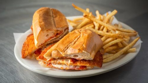 CHICKEN PARMIGGIANA SANDWICH